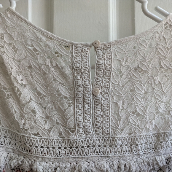Max Studio sleeveless top Sz M boho lace - Picture 3 of 5